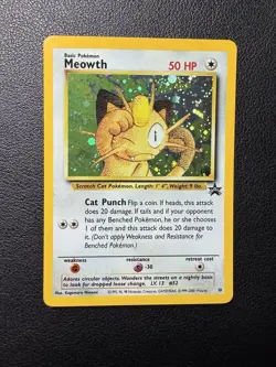 Meowth #10 Holo WOTC Black Star GB Game Boy Promo Stamp 1999 Pokemon Card TCG NM - Image 1