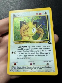 Meowth #10 Holo WOTC Black Star GB Game Boy Promo Stamp 1999 Pokemon Card TCG NM - Image 2