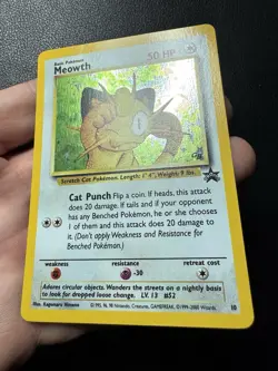 Meowth #10 Holo WOTC Black Star GB Game Boy Promo Stamp 1999 Pokemon Card TCG NM - Image 3