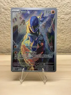 Sawk 130/086 White Flare Throh 128/086 Black Bolt AR Set Pokemon Card English - Image 3