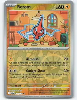 Rotom #077/182 Reverse Holo Pokemon Card SV10: Destined Rivals - Image 1