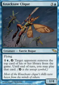 MTG Knacksaw Clique, Shadowmoor, Heavily Played, English - Image 1