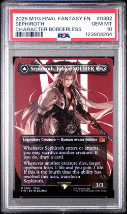 3264 Sephiroth Fabled One-Winged Angel 2025 MTG Final Fantasy #0382 PSA 10 - Image 1