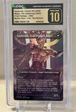 Sephiroth, One Winged Angel 0382 FOIL Borderless MTG Final Fantasy Graded CGC 10 - Image 1