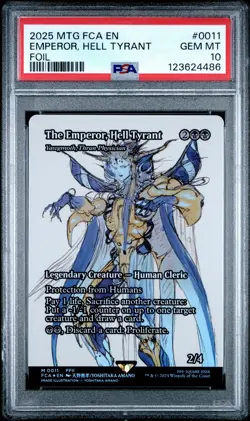 4486 The Emperor Hell Tyrant 2025 MTG Final Fantasy #0011 Foil PSA 10 - Image 1