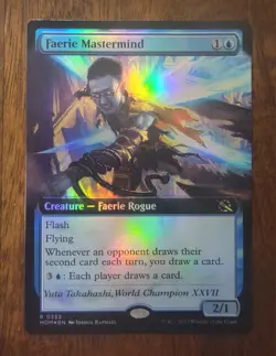 Faerie Mastermind | NM | FOIL | Extended Art | March of the Machine | MOM #352 - Image 1