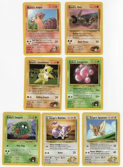2000 Pokemon Gym Heroes UNL 7 Card Set, No Dups, Commons Never Played NM+ - Image 1