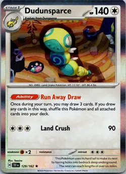 Dudunsparce - SV05: Temporal Forces 129/162 - Rare - NM Pokemon TCG - Image 1