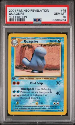 2001 POKEMON NEO REVELATION 1ST ED #48 QUAGSIRE PSA 10 - Image 1