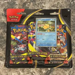 2x Lot - Pokemon TCG Mega Evolution 3-Pack Blister - Psyduck and Golduck - Image 4