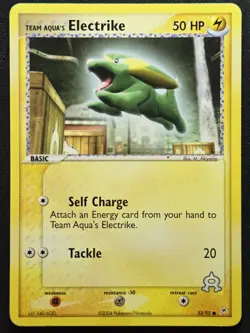 Team Aqua's Electrike 53/95 Team Magma vs Team Aqua 2004 - Pokemon TCG - Image 1