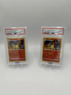 2X 2020 Pokemon Vivid Voltage Charizard Cracked Ice Holo PSA 10 #025 - Image 1