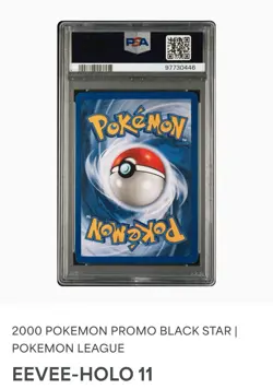 2000 POKEMON BLACK STAR #11 EEVEE HOLO PROMO POKEMON LEAGUE PSA 6, Tail Swirl. - Image 3