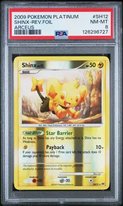 2009 POKEMON PLATINUM ARCEUS #SH12 SHINX-REVERSE FOIL PSA 8 - Image 1