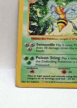 beedrill shadowless 17/102 base set 1999 Pokemon WOTC MP rare - Image 4