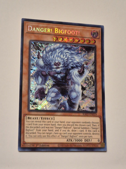 Danger! Bigfoot! Alt Art 1st Edition Secret Rare RA03-EN019 Yu-Gi-Oh! - Image 1