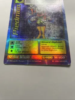 Piedmon Bo-42 1st Edition Holo Foil Digi-Battle 1999 Digimon TCG Bandai Card - Image 5