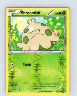 Pokemon TCG Shroomish XY Furious Fists 6/111 Reverse Holo Common Card LP-NM - Image 1