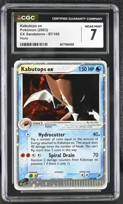CGC 7 Kabutops ex 2003 EX Sandstorm 97/100 Holo Pokemon Card - Image 1