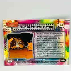 The Ultimate Match #42 - Mewtwo Strikes Back Topps - Pokemon Card - EXC - Image 2