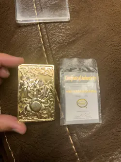 Charizard 23K Gold Plated Pokemon Card Vtg 1999 Burger King with Certificate - Image 1