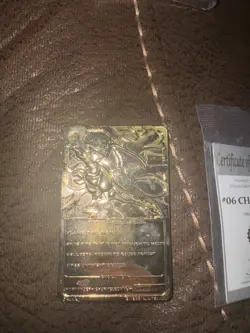 Charizard 23K Gold Plated Pokemon Card Vtg 1999 Burger King with Certificate - Image 5