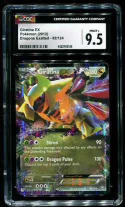 CGC 9.5 Giratina EX Holo Dragons Exalted B&W 2012 Pokemon Card #92 - Image 1