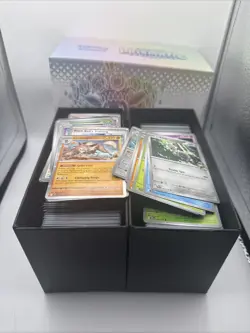2 ETB Boxes Full Of Pokemon Cards- Commons- Holo- Reverse- Codes .. - Image 1