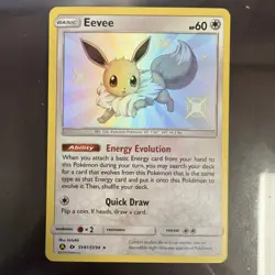Eevee SV41/SV94 Hidden Fates 2019 SHINY Vault Holo Rare Pokemon Card TCG - Image 1