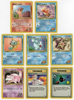 2000 Pokemon Gym Heroes UNL 8 Card Set, No Dups, Commons Never Played NM+ - Image 1