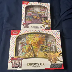 Pokemon TCG Scarlet and Violet 151 Zapdos ex & Alakazam ex Collection - 2 Boxes - Image 1