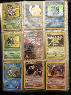 Pokemon 100+ Card Binder Collection Lot Vintage Era Base Jungle Fossil Rocket - Image 1