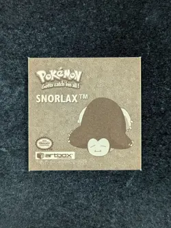 1999 Artbox Pokemon Stickers Series 1 SNORLAX #G04 Gold Rare English - Image 2