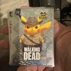 Walking Dead (Pikachu) #E13 Silver Holo Box Hit Electric Pikachu Cosplay Pokemon - Image 1
