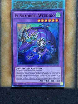 Yugioh El Shaddoll Wendigo MP15-EN221 Super Rare 1st Ed LP - Image 1