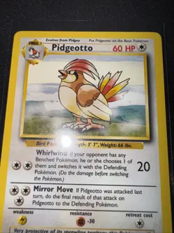 Pidgeotto - BASE SET card #22/102 - RARE - Vintage 1999 Pokemon - LP/NM - Image 5