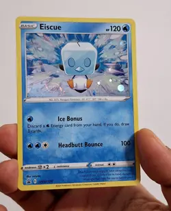 Pokemon Card Eiscue SWSH128 Black Star Promo~HD SWIRL~NM - Image 3
