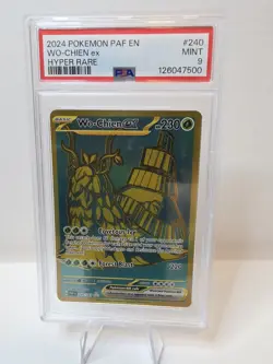 2024 PSA 9 Pokemon Paldean Fates Wo-Chien ex Hyper Rare 240/091 Card Mint - Image 1