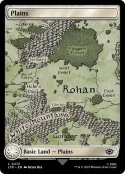 4x Lord of the Rings Full Art Plains, Full Art Lands, LOTR Lands, 4 Pack, 272 - Image 1