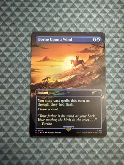 MTG Borne Upon a Wind #2228 Rainbow Foil Rare Secret Lair Drop Series (SLD) - Image 1