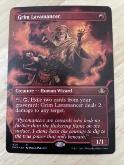 MTG Grim Lavamancer #434 Borderless Regular Dominaria Remastered Rare NM/M - Image 1