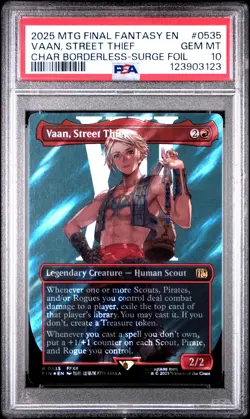3123 Vaan Street Thief 2025 MTG Final Fantasy #0535 Surge Foil PSA 10 - Image 1