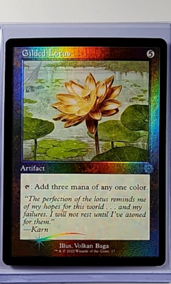 2022 MTG Magic The Gathering BRR Brothers War Retro Foil #17 Gilded Lotus - Image 1