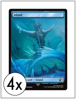 4x Island, 0297, Full Art, Final Fantasy, Magic the Gathering MTG NM - Image 1
