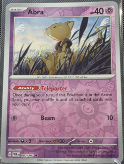 Abra 080/167 Reverse Holo Twilight Masquerade TWM NM/M Pokemon TCG - Image 1