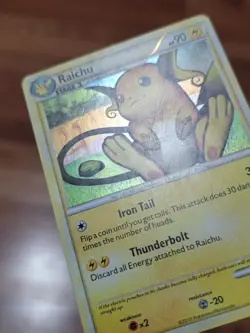 MP! - 2010 Pokemon, HeartGold SoulSilver, #10/123 Raichu, Cracked Ice Holo Rare - Image 2