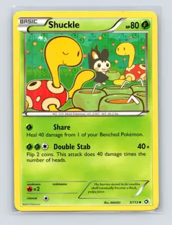 Pokemon TCG Shuckle 3/113 Legendary Treasures Normal LP - Image 1