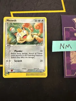 Pokemon TCG Meowth #13 Nintendo Black Star Promo E Reader 2003 322💎NM💎 - Image 1