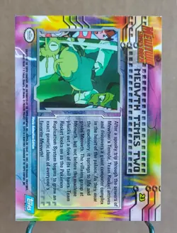 1999 Pokemon Topps Movie Meowth Times Two #23 NM - Image 2