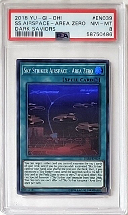 Yugioh PSA 8 NM-MT 2018 Sky Striker Airspace - Area Zero DASA-EN039 Super Rare - Image 1